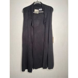M Rena Wrap Cardigan Vest Womens‎ Medium Sleeveless Longline Lagenlook Boho